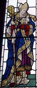 Saint Nicholas in the chancel south window November 2009